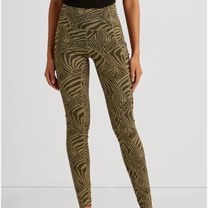 Ralph Lauren Olive Zebra Leggings